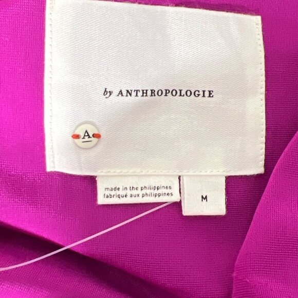 BY ANTHROPOLOGIE Velvet Tulip Back Blazer Jacket Raspberry M NWOT - Picture 5 of 6